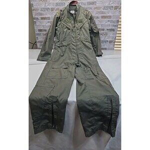 90's MILITARY FLYER'S SUMMER COVERALLS FLIGHT SUIT SIZE 44L Fire Resistant